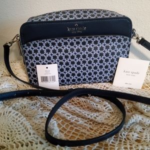 NWT Kate Spade Blue Multicolor Spade Link Camera Bag